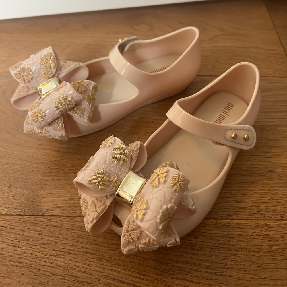 Mini Melissa light cream/beige Shoes with Bows